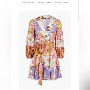 ZIMMERMANN
Tiered floral-print cotton-gauze mini wrap dress